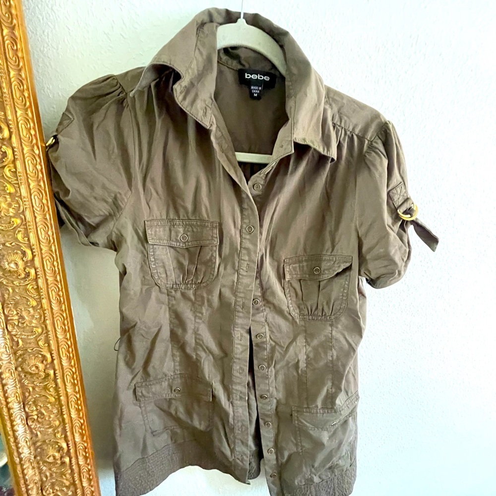 BEBE Cargo long shirt